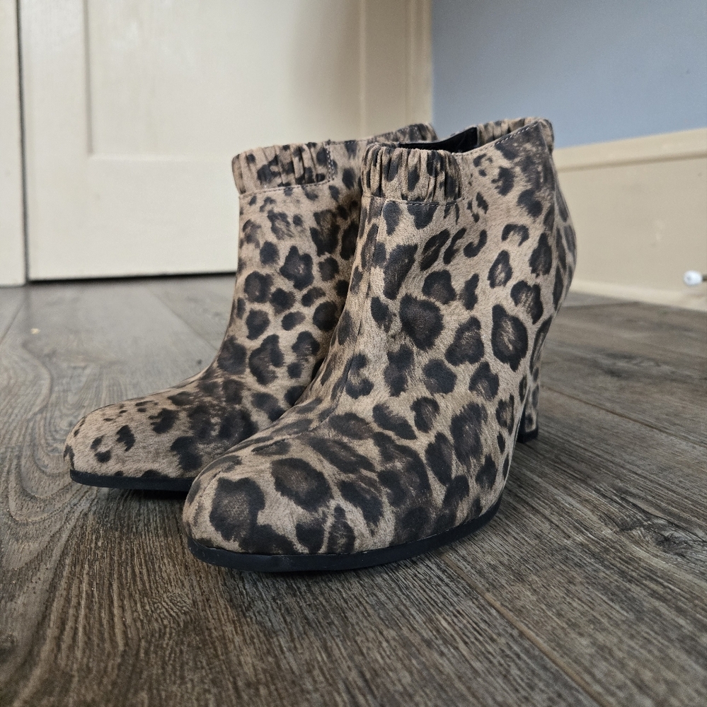 Leopard Print Ankle Boots